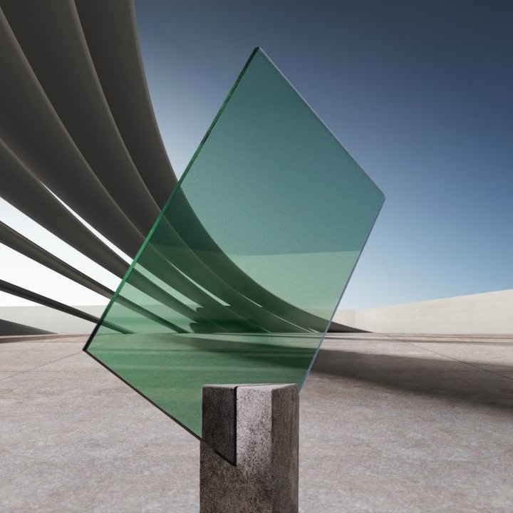 Getöntes Glas grün