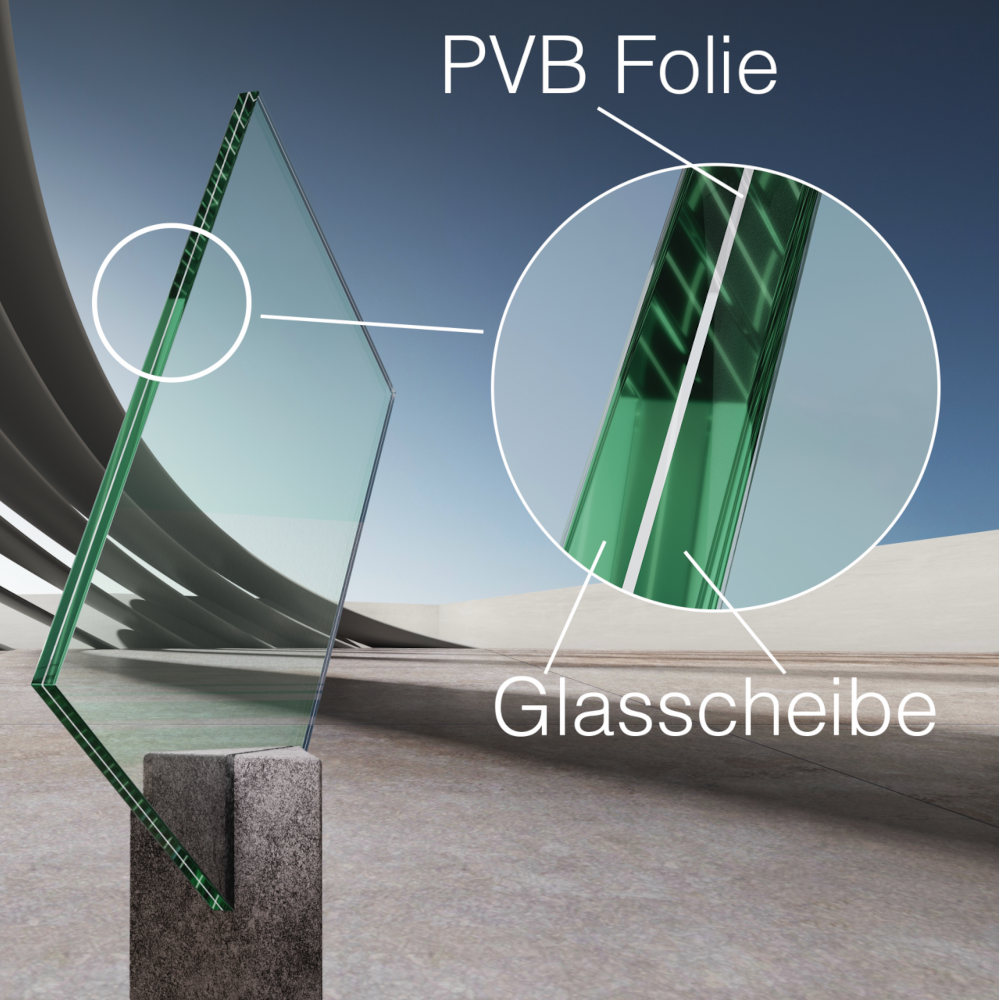 VSG Glas 17,52 mm Blau TVG – Bild 2