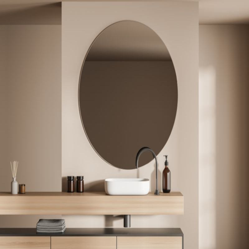 Spiegel in Bronze getönt für Wandmontage