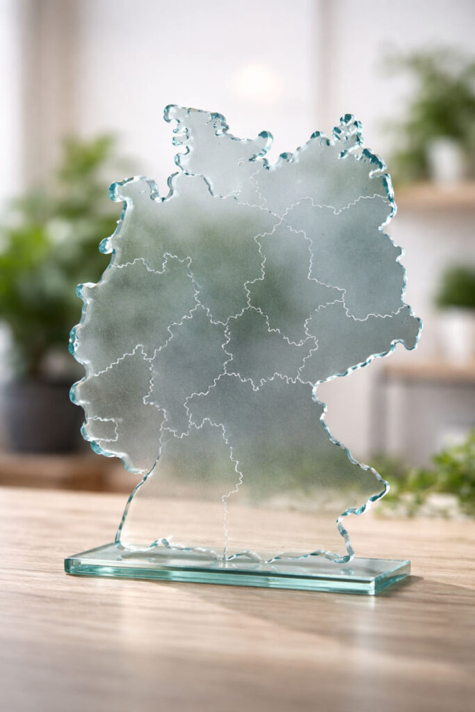 Deutschlandkarte aus Glas