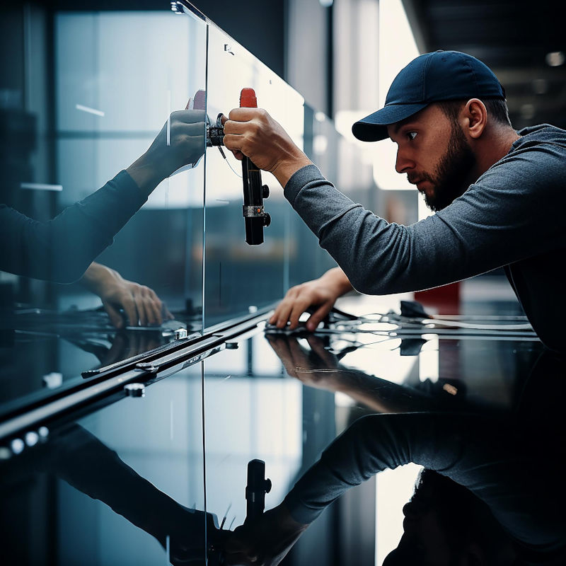 Proffessioneller Einbau von Glas