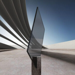 grau getöntes VSG Sicherheitsglas für Treppenbrüstung