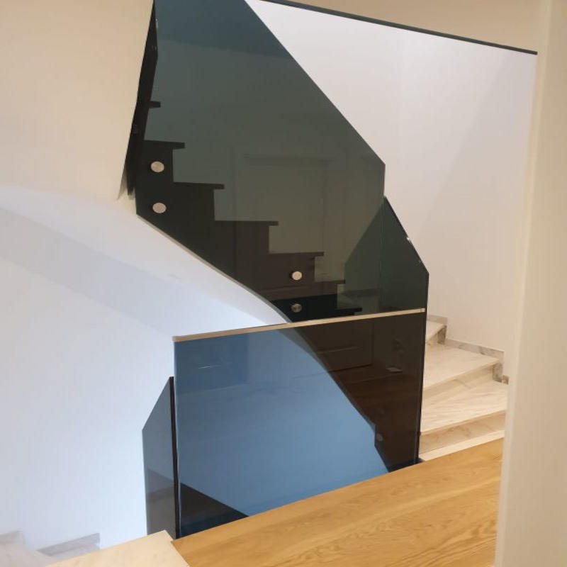 VSG Grau Glas Treppenbrüstung für Innenräume