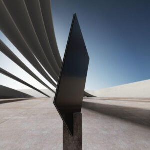 Schwarzes VSG Glas für Tür