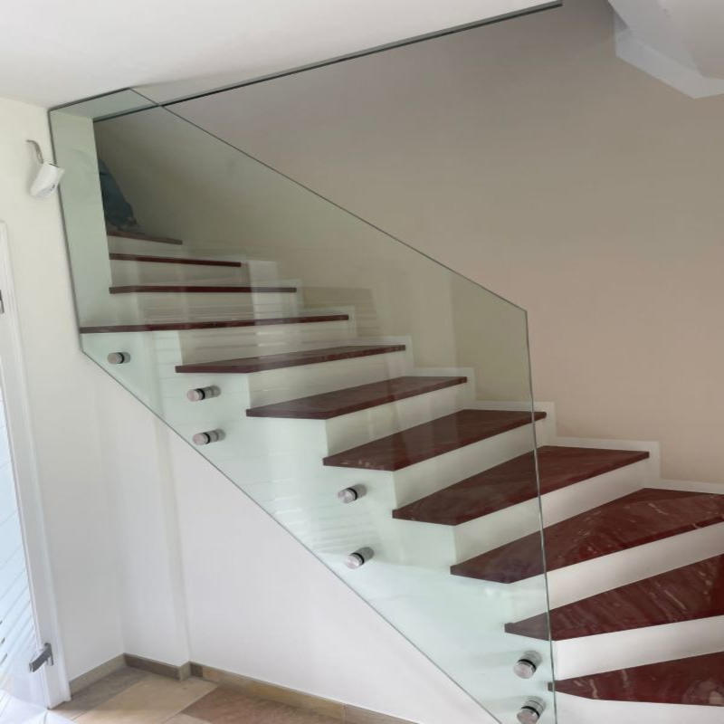 VSG Klarglas Treppenbrüstung für Innenräume