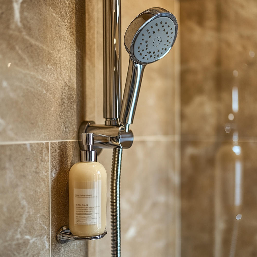 Nahaufnahme eines Duschkopfs