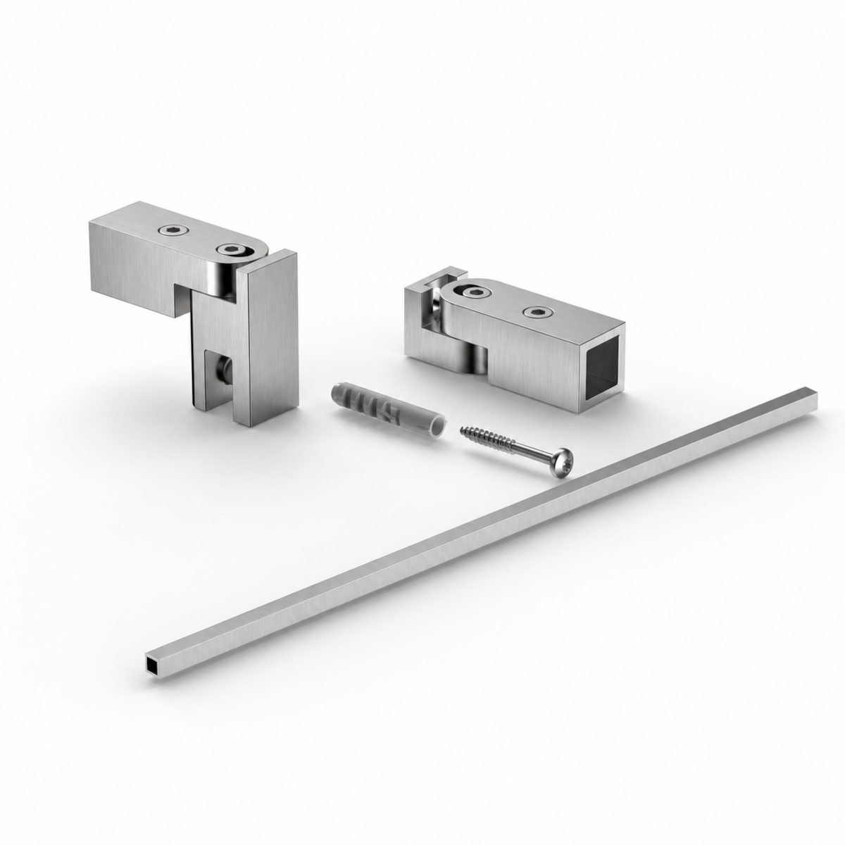 Set eckig Edelstaheffekt