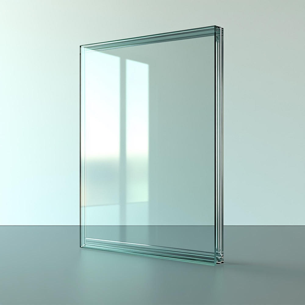 Eine durchsichtige Glaskiste mit einem durchsichtigen Glasgehäuse