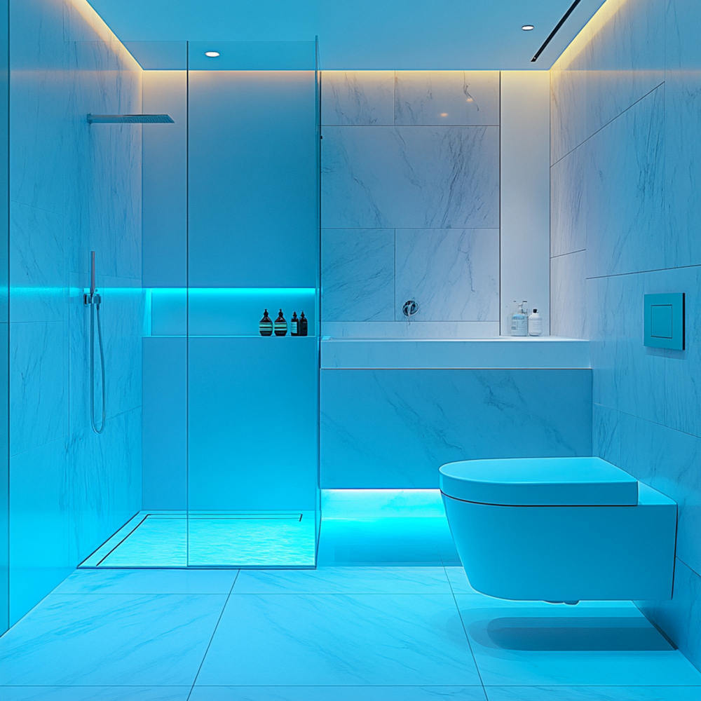 Kleines Badezimmer mit modernem Designstil