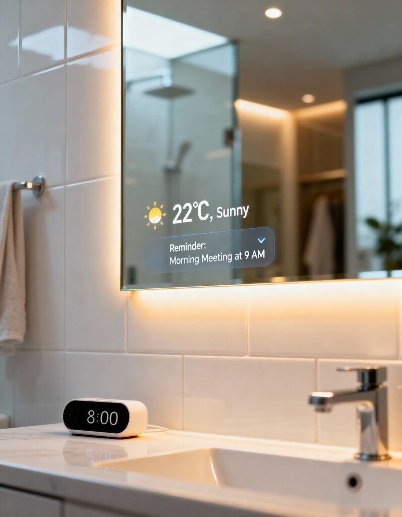 Smarter Spiegel mit Wetteranzeige